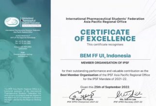 BEM FF UI Memenangkan Penghargaan di Tingkat Internasional sebagai “Best Association of IPSF APRO 2022”